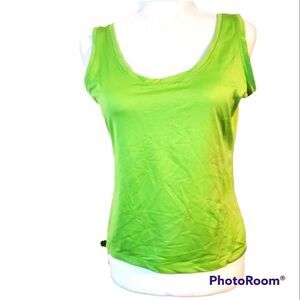 Scott Taylor Bright Green Slinky Tank Top M